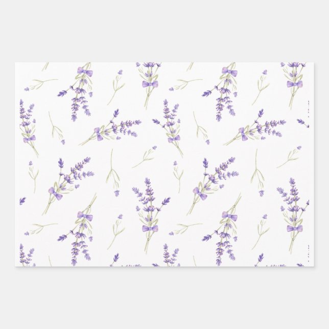 LAVENDER FIELDS WRAPPING PAPER SHEET (Front)