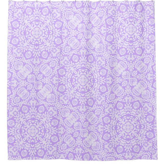 Lavender Filigree Lace Shower Curtain (Front)