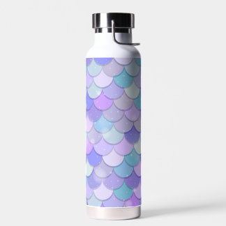Lavender fish scale pattern water bottle