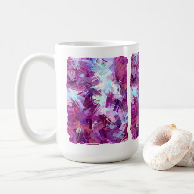 LAVENDER FLEURS CAFÉ MUG (Avec donut)