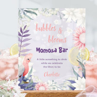 Lavender Floral Bird Baby Shower Momosa Bar