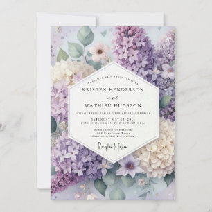 Lavender Floral Bloom Wedding Invitation