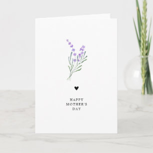 Lavender Floral Bonne carte de fête des mères