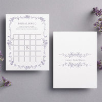 Lavender Floral 'Bridal Bingo' Bridal Shower Game
