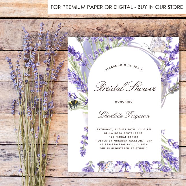 Lavender floral bridal shower budget invitation flyer (Creator Uploaded)
