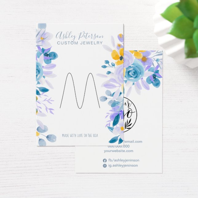 Lavender floral chic jewellery ring display (Desk)