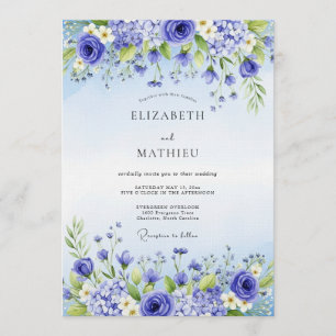 Lavender Floral Enchantment Wedding Invitation