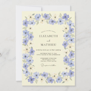 Lavender Floral Meadow Wedding Invitation