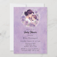 Lavender Floral Mommy and Me Girl Baby Shower