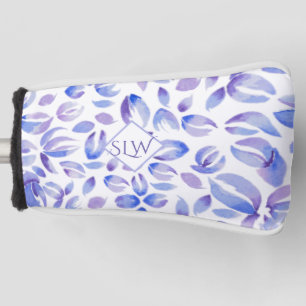 Lavender Floral Monogram Ladies Golf Head Cover