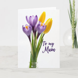 Lavender Floral Mum Card