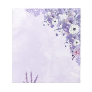Lavender Floral Notepad for Daily Notes