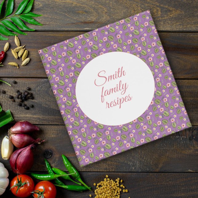 Lavender  floral pattern recipe organizer binder (Creator Uploaded)