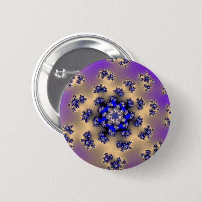 Lavender Floral Sprinkles 2 Inch Round Button (Front & Back)
