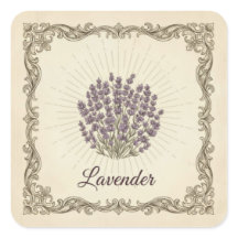 Lavender Floral Sticker