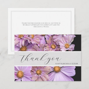 Lavender Floral Wedding Thank You Card