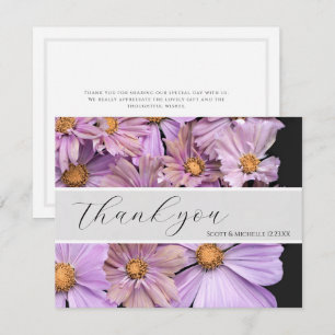 Lavender Floral Wedding Thank You Card