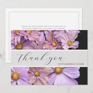 Lavender Floral Wedding Thank You Card