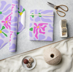Lavender Floral  Wrapping Paper