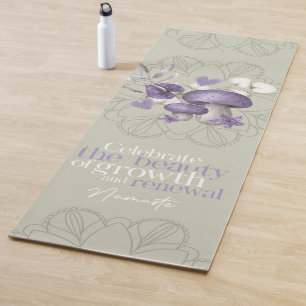 Lavender Floral Yoga Mat Botanical Wellness & In