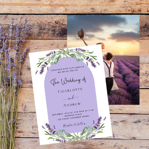 Lavender florals arch photo violet wedding