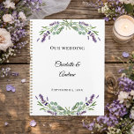 Lavender florals eucalyptus wedding planner<br><div class="desc">Organize your big day with this romantic botanical wedding planner. It features a delicate watercolor wreath of purple lavender sprigs and soft sage eucalyptus leaves on a crisp white background. This 12-month notebook is the perfect engagement gift for a bride-to-be planning a summer garden wedding.</div>