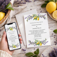 Lavender florals lemons wedding 