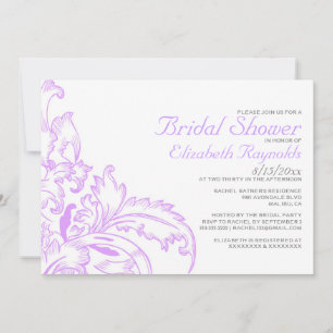 Lavender Flourish Bridal Shower Invitations