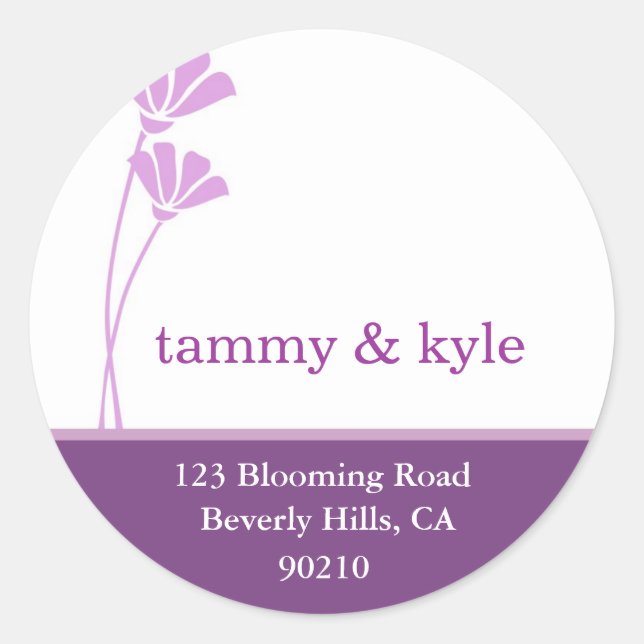Lavender Flower Address Labels (Front)