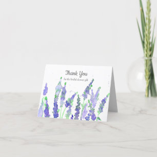 Lavender Flower Bridal Shower Gift Thank You Card