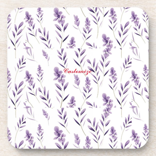 Lavender Flower Buds  Thunder_Cove  Coaster (Front)