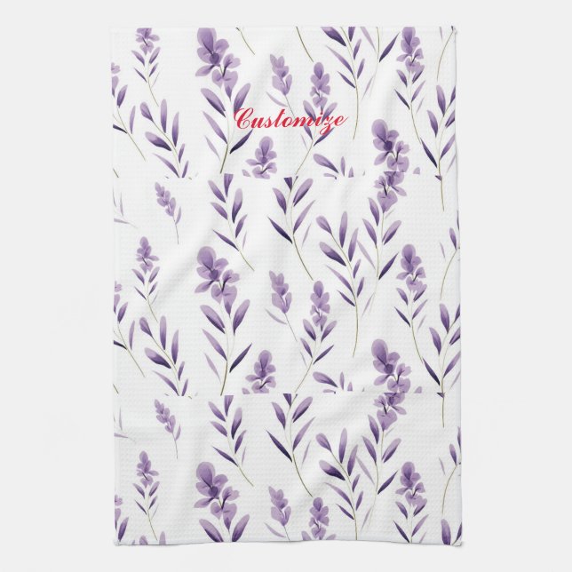 Lavender Flower Buds  Thunder_Cove  Kitchen Towel (Vertical)