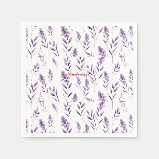 Lavender Flower Buds  Thunder_Cove  Napkin (Front)