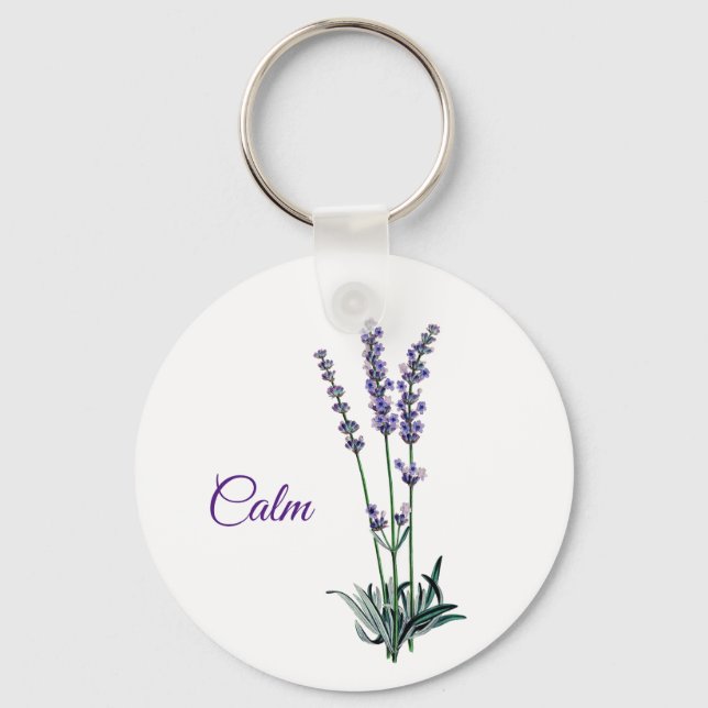 Lavender Flower Calm Keychain (Front)