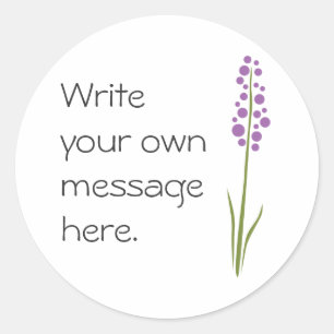 Lavender Flower Classic Round Sticker