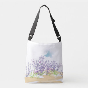 Lavender flower crossbody bag