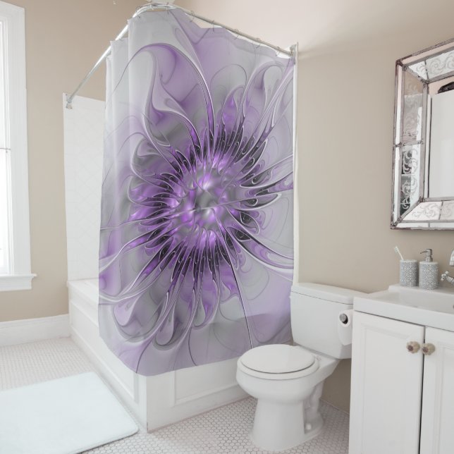 Lavender Flower Dream Modern Abstract Fractal Art (In Situ)
