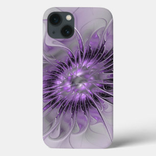 Lavender Flower Dream Modern Abstract Fractal Art iPhone 13 Case