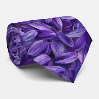 Lavender Flower Petals Pattern Tie