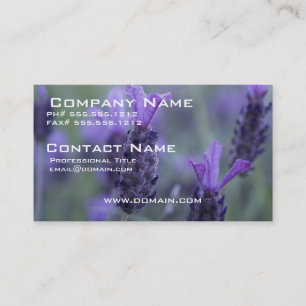 Lavender Flower Photo Business Card