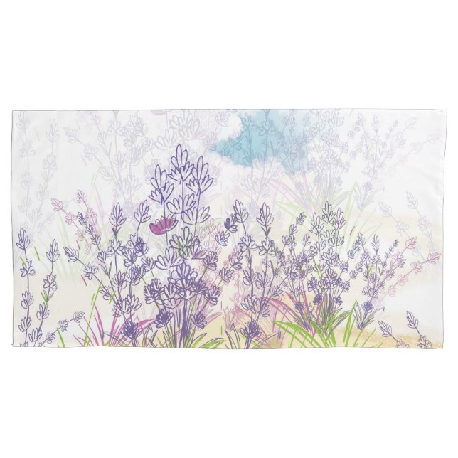 Lavender flower pillowcase (Front)