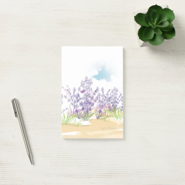 Lavender flower post-it notes (Office)