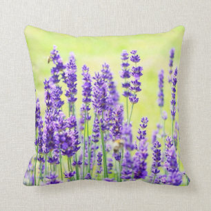 Lavender Flower Throw Pillow