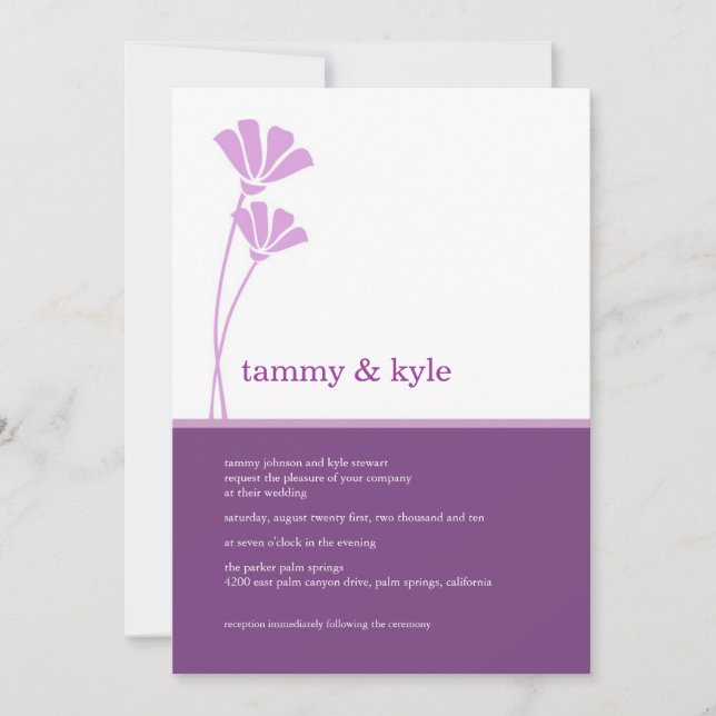 Lavender Flowers, 5x7 Invitations (Front)