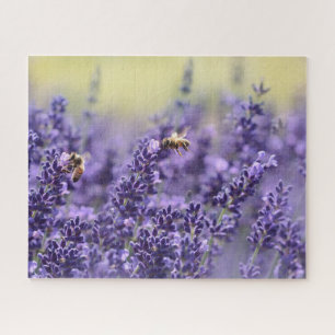 Lavender Flowers and Bees Jigsaw Puzzle