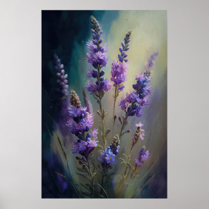Lavender Flowers Art Print Poster