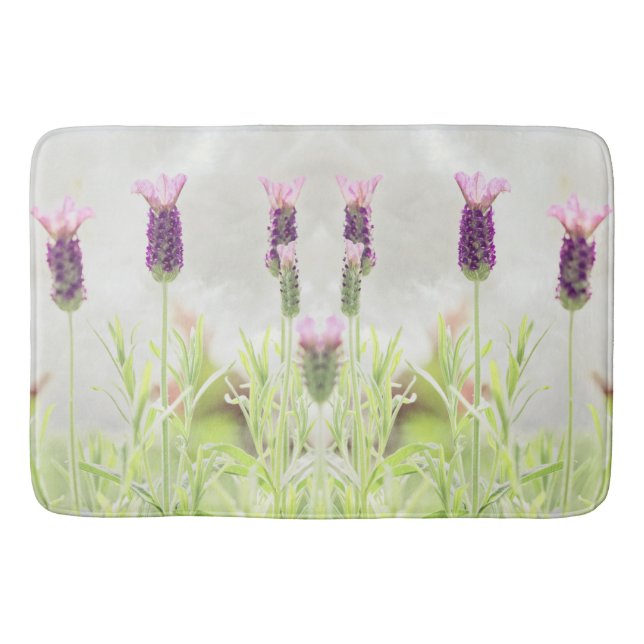 Lavender Flowers Bath Mat (Front)
