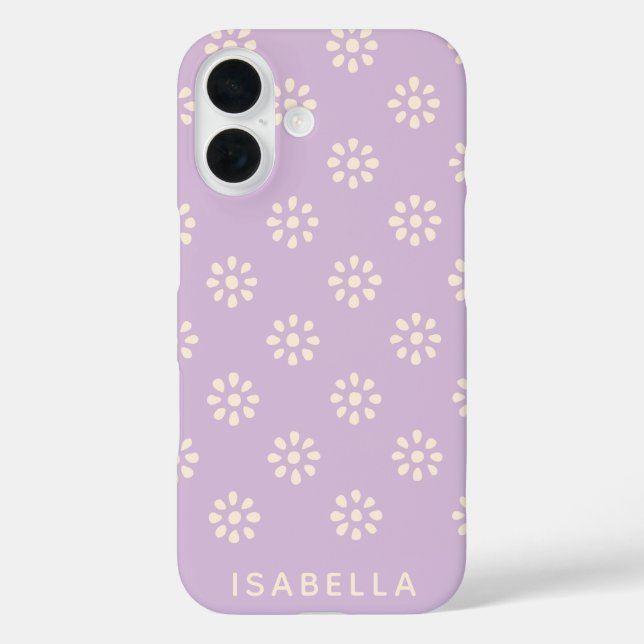 Lavender Flowers Boho Pattern Personalized Case-Mate iPhone Case (Back)