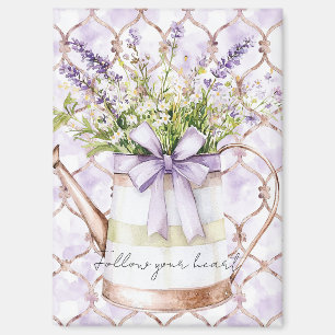 Lavender Flowers Bow   Magnet