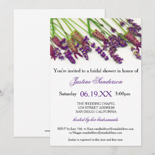 Lavender Flowers - Bridal Shower Invitation